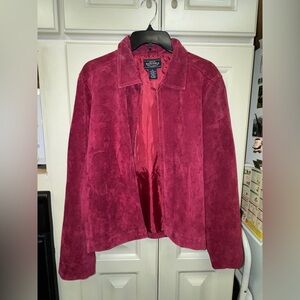 Sonoma Women's Burgundy Suede Jacket
